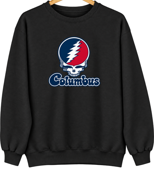 Columbus Stealie Premium Unisex Crewneck — Design: Columbus State University — Black