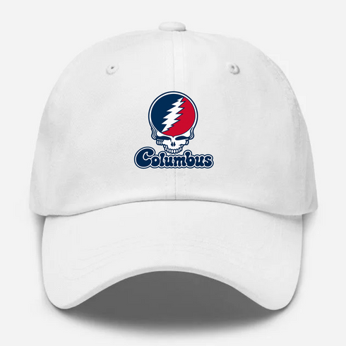 Columbus Stealie Premium Unisex Dad Hat — Design: Columbus State University — White