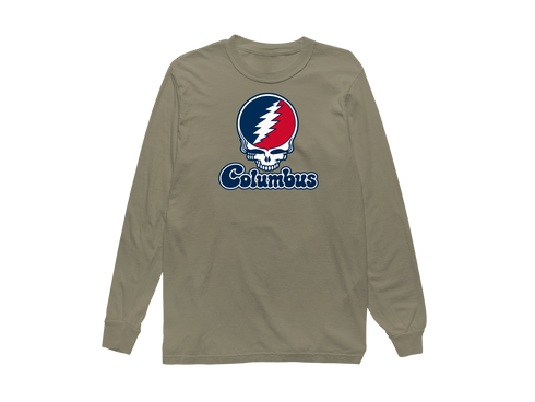 Columbus Stealie Premium Unisex Long-Sleeve — Design: Columbus State University — Sandstone