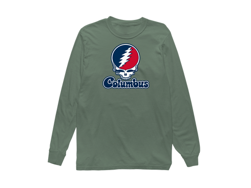 Columbus Stealie Premium Unisex Long-Sleeve — Design: Columbus State University — Light Green