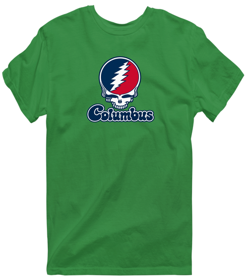 Columbus Stealie Premium Unisex T-Shirt — Design: Columbus State University — Irish Green