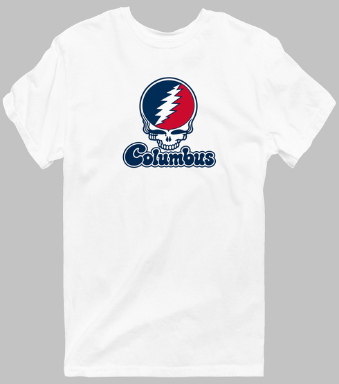 Columbus Stealie Premium Unisex T-Shirt — Design: Columbus State University — White