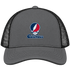 Columbus Stealie Premium Unisex Trucker Cap — Design: Columbus State University — Charcoal/Black