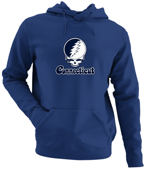 Connecticut Stealie Premium Unisex Hoodie — Design: Connecticut University of — Navy