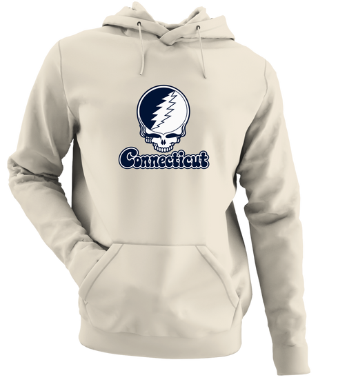 Connecticut Stealie Premium Unisex Hoodie — Design: Connecticut University of — Sand