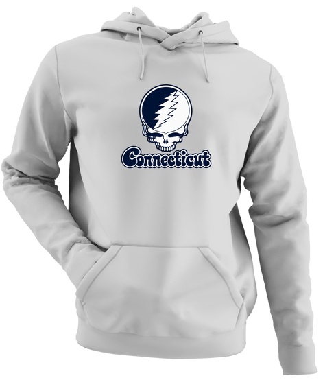 Connecticut Stealie Premium Unisex Hoodie — Design: Connecticut University of — Sport Grey