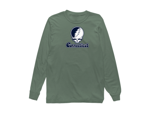 Connecticut Stealie Premium Unisex Long-Sleeve — Design: Connecticut University of — Light Green