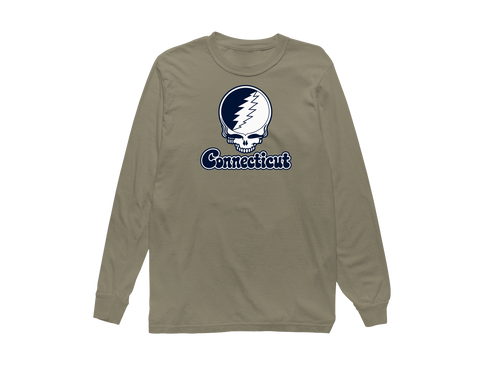 Connecticut Stealie Premium Unisex Long-Sleeve — Design: Connecticut University of — Sandstone