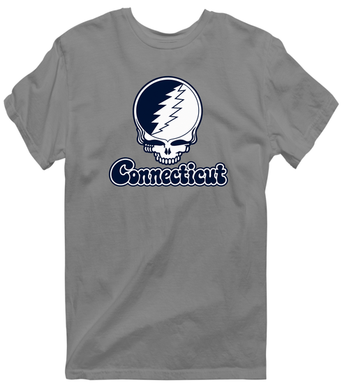 Connecticut Stealie Premium Unisex T-Shirt — Design: Connecticut University of — Dark Heather