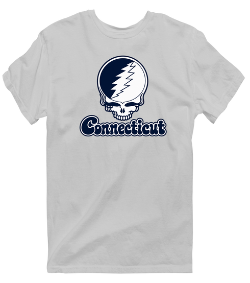 Connecticut Stealie Premium Unisex T-Shirt — Design: Connecticut University of — Sport Grey