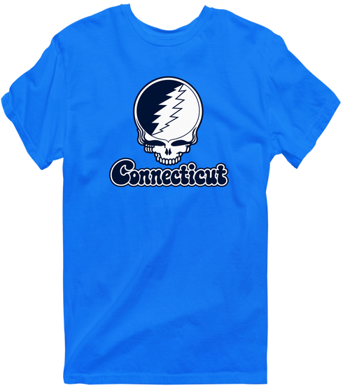 Connecticut Stealie Premium Unisex T-Shirt — Design: Connecticut University of — Royal