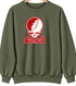 Cornell Stealie Premium Unisex Crewneck — Design: Cornell University — Military Green
