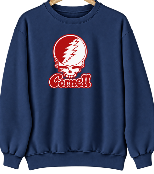 Cornell Stealie Premium Unisex Crewneck — Design: Cornell University — Navy