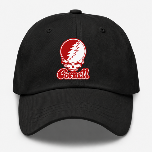 Cornell Stealie Premium Unisex Dad Hat — Design: Cornell University — Black