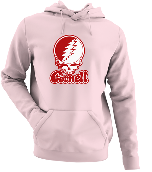 Cornell Stealie Premium Unisex Hoodie — Design: Cornell University — Light Pink