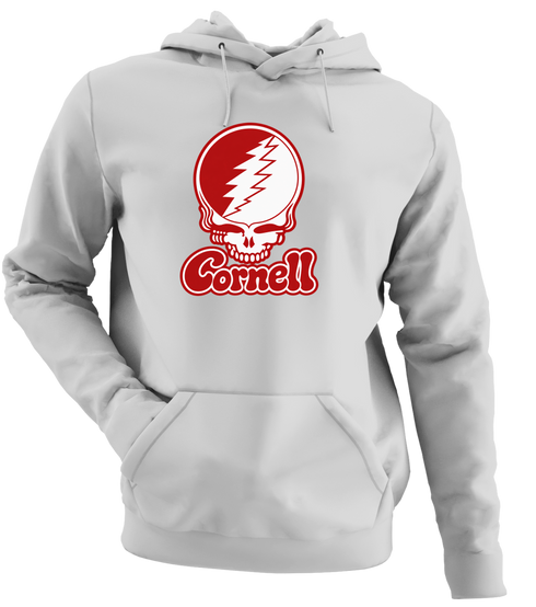 Cornell Stealie Premium Unisex Hoodie — Design: Cornell University — Sport Grey
