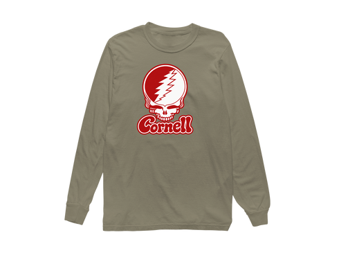 Cornell Stealie Premium Unisex Long-Sleeve — Design: Cornell University — Sandstone