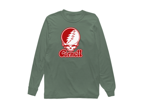 Cornell Stealie Premium Unisex Long-Sleeve — Design: Cornell University — Light Green