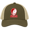 Cornell Stealie Premium Unisex Trucker Cap — Design: Cornell University — Moss/Khaki