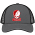 Cornell Stealie Premium Unisex Trucker Cap — Design: Cornell University — Charcoal/Black