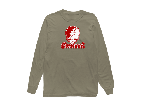 Cortland State Stealie Premium Unisex Long-Sleeve — Design: Cortland State University — Sandstone