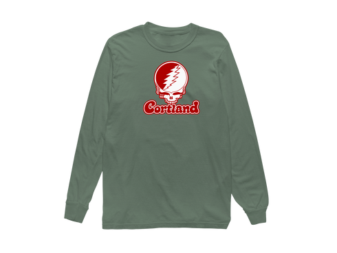 Cortland State Stealie Premium Unisex Long-Sleeve — Design: Cortland State University — Light Green