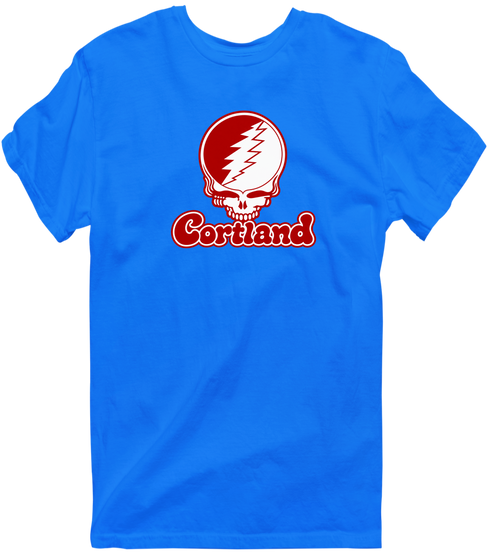 Cortland State Stealie Premium Unisex T-Shirt — Design: Cortland State University — Royal