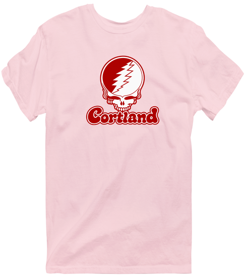Cortland State Stealie Premium Unisex T-Shirt — Design: Cortland State University — Light Pink