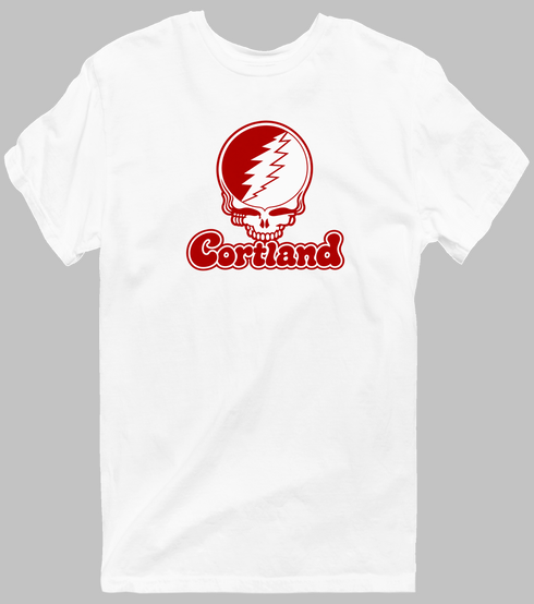 Cortland State Stealie Premium Unisex T-Shirt — Design: Cortland State University — White