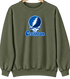 Creighton Stealie Premium Unisex Crewneck — Design: Creighton University — Military Green