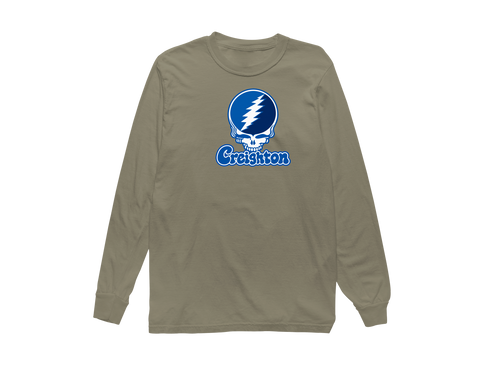 Creighton Stealie Premium Unisex Long-Sleeve — Design: Creighton University — Sandstone