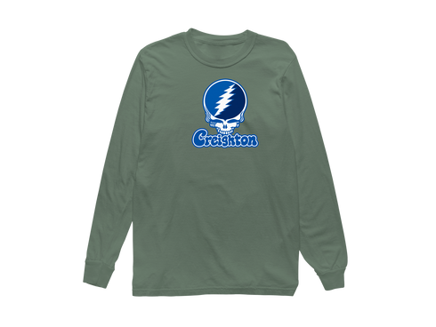 Creighton Stealie Premium Unisex Long-Sleeve — Design: Creighton University — Light Green