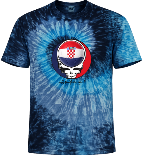 Croatia FIFA World Cup Stealie Tie-Dye T-Shirt