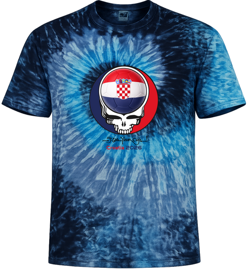 Croatia FIFA World Cup Stealie Tie-Dye T-Shirt