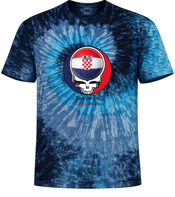 Croatia FIFA World Cup Stealie Tie-Dye T-Shirt