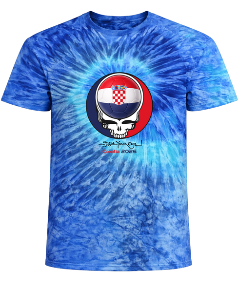 Croatia FIFA World Cup Stealie Tie-Dye T-Shirt
