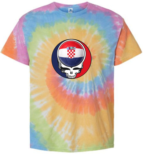 Croatia FIFA World Cup Stealie Tie-Dye T-Shirt