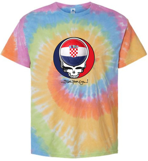 Croatia FIFA World Cup Stealie Tie-Dye T-Shirt