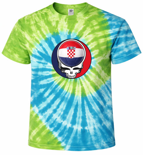 Croatia FIFA World Cup Stealie Tie-Dye T-Shirt