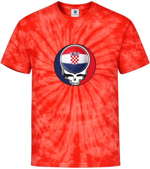 Croatia FIFA World Cup Stealie Tie-Dye T-Shirt