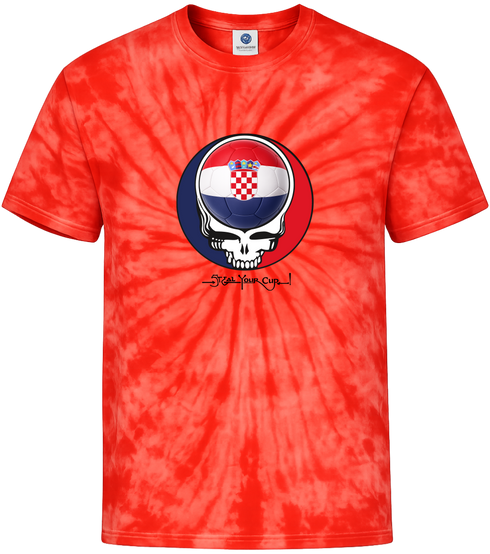 Croatia FIFA World Cup Stealie Tie-Dye T-Shirt