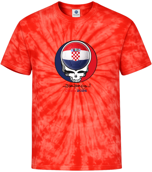 Croatia FIFA World Cup Stealie Tie-Dye T-Shirt