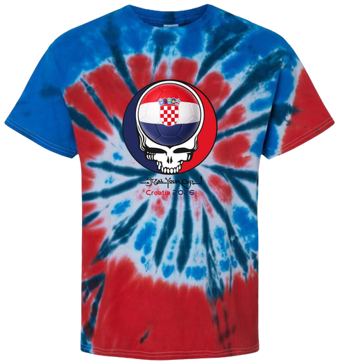 Croatia FIFA World Cup Stealie Tie-Dye T-Shirt