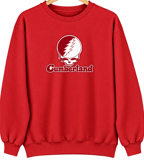Cumberland Stealie Premium Unisex Crewneck — Design: Cumberland University — Red