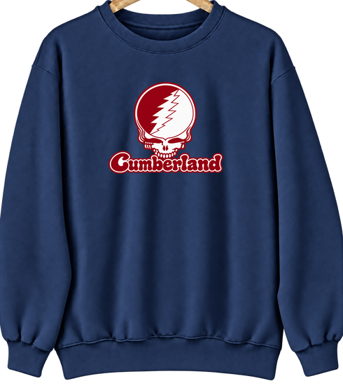 Cumberland Stealie Premium Unisex Crewneck — Design: Cumberland University — Navy