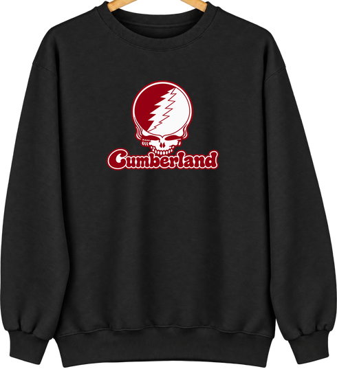 Cumberland Stealie Premium Unisex Crewneck — Design: Cumberland University — Black