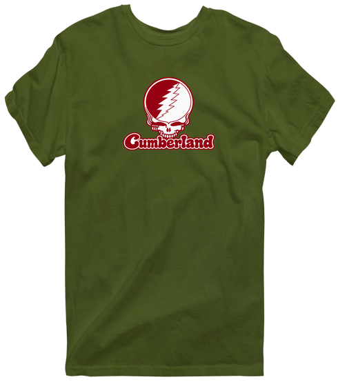 Cumberland Stealie Premium Unisex T-Shirt — Design: Cumberland University — Military Green