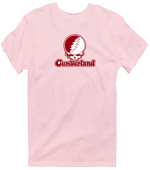 Cumberland Stealie Premium Unisex T-Shirt — Design: Cumberland University — Light Pink