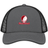 Cumberland Stealie Premium Unisex Trucker Cap — Design: Cumberland University — Charcoal/Black