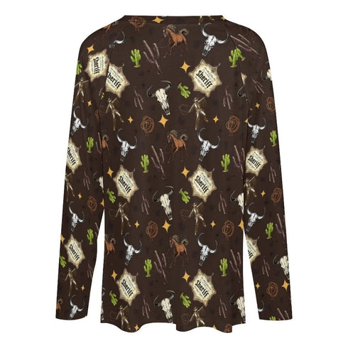 Grateful Dead - Baha Ranch Western Print Long Sleeve Tee - StealieShop